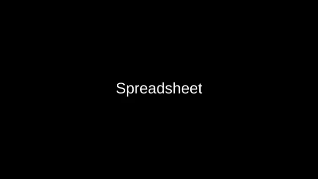 Spreadsheet